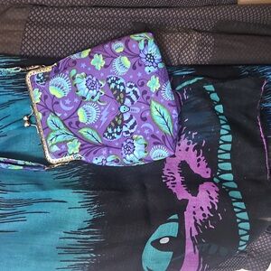 Handmade Moth Gothic  Floral Crossbody Bag